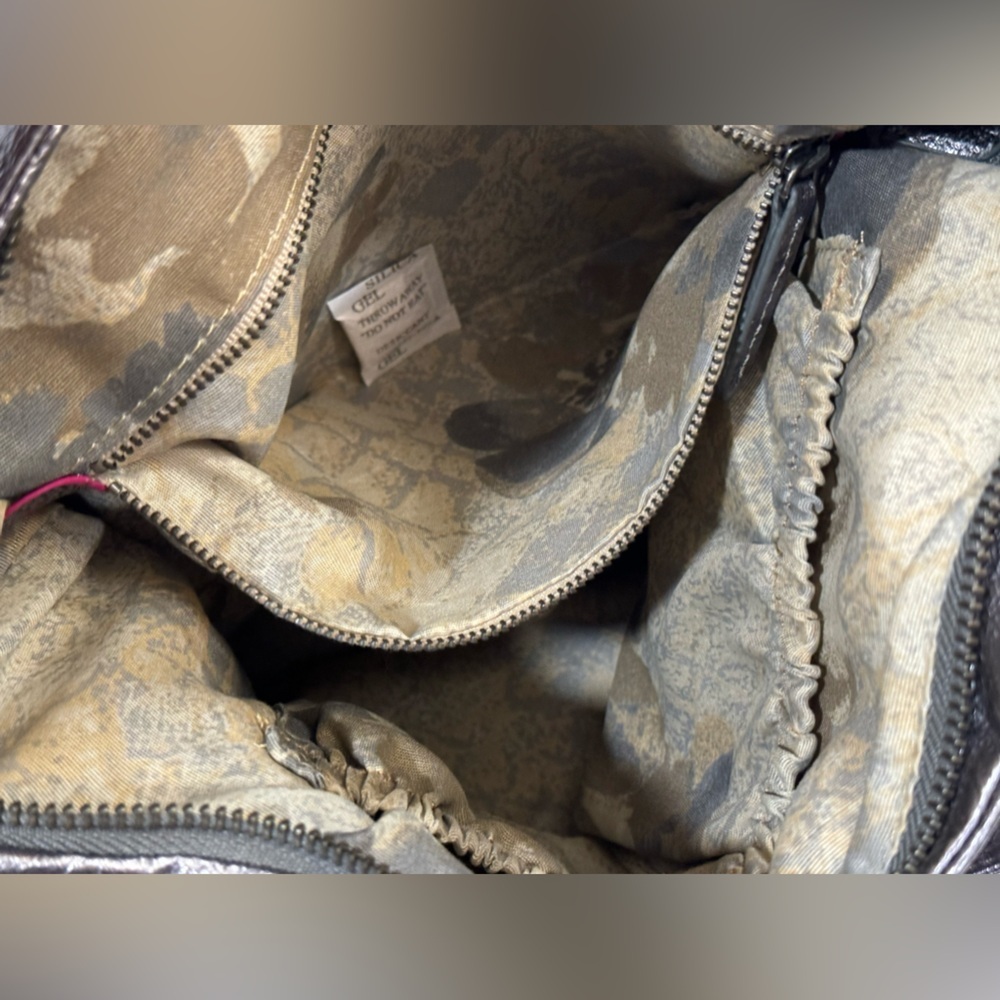 Elliott Lucca Metallic Silver Floral Leather Bag - Picture 8 of 16